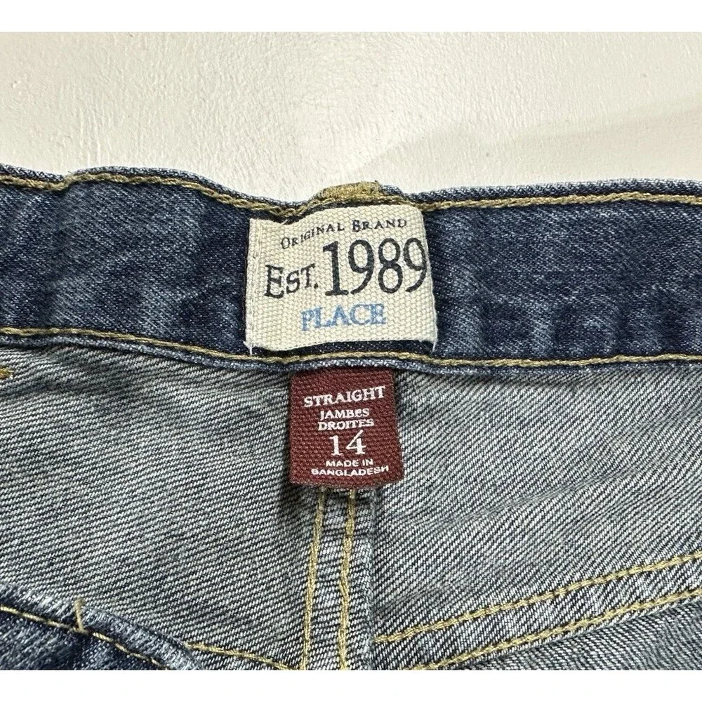 The Children's Place boys size 14 blue denim straight jeans